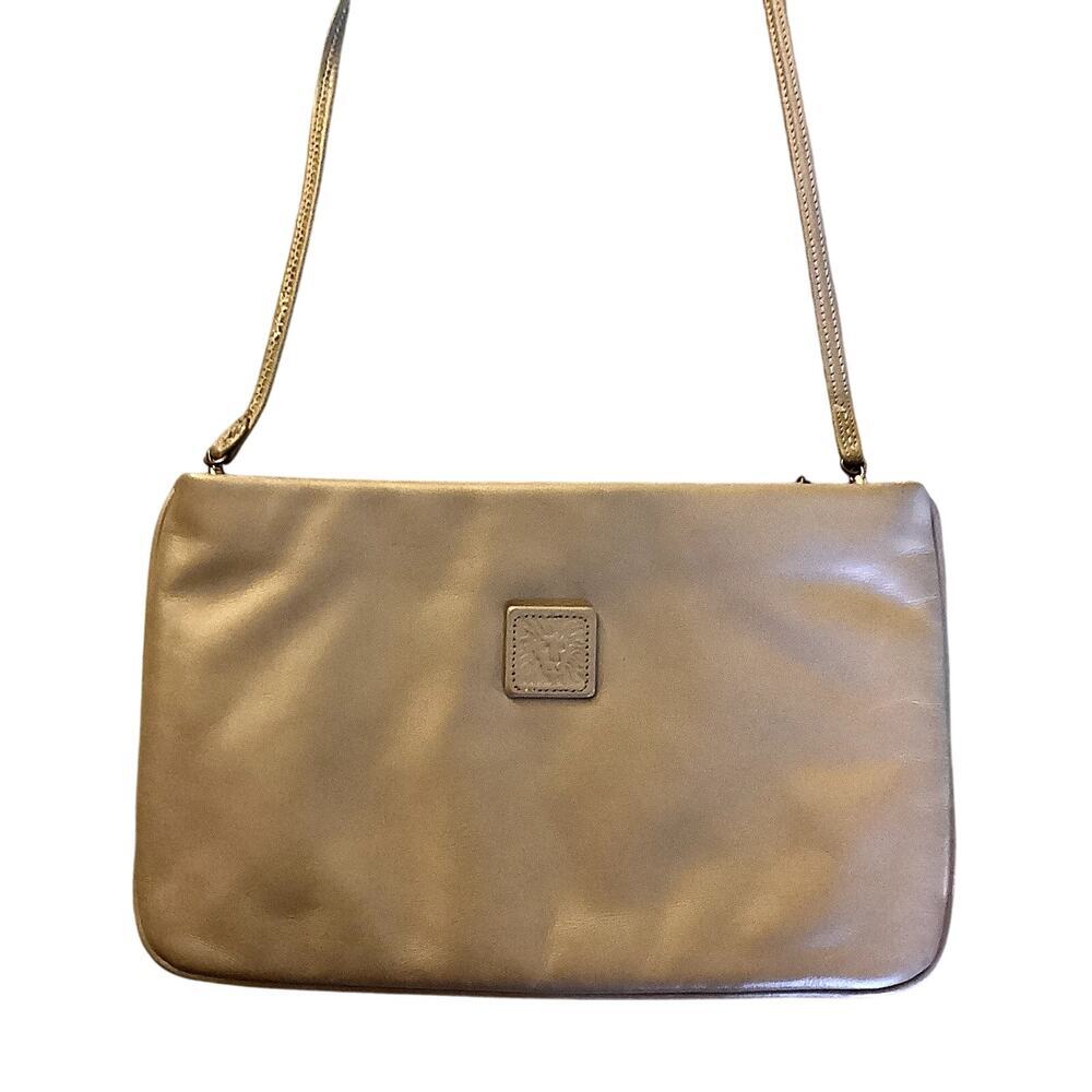 Vintage Anne Klein by Calderon Cream Leather Shoulder Bag